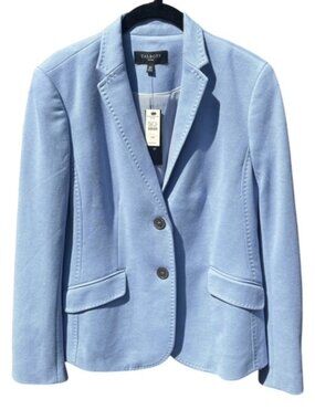 Talbots Women's 2 button blazer in light blue  Size 10P